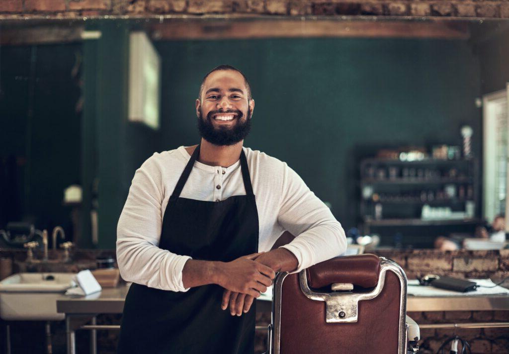 male licensed professional in barber shop